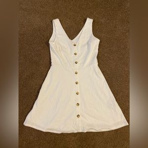 Old Navy White Button Front Dress